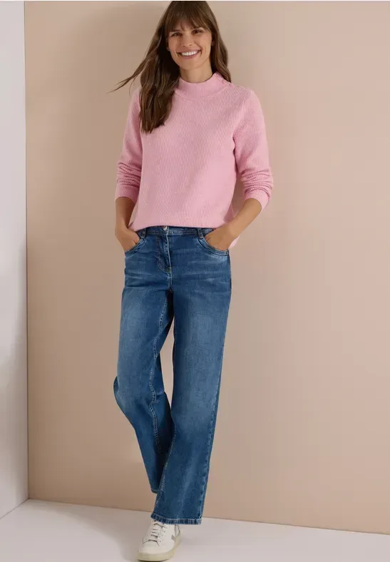 Pullover mit Struktur und Knopfdetail