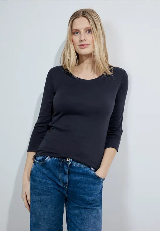 Basic Shirt mit Rundhals
