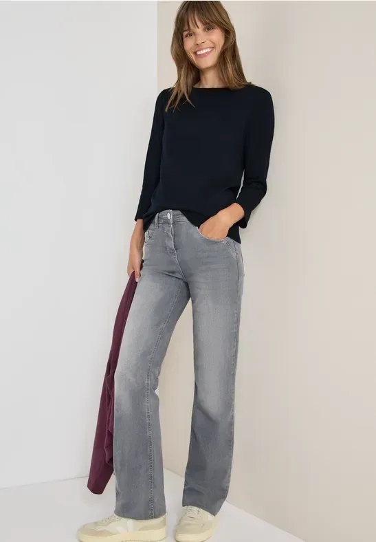 Cecil 3/4-Arm-Shirt mit U-Boot-Ausschnitt