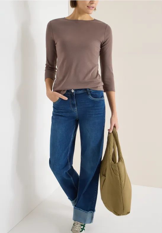 Basic Shirt in Unifarbe