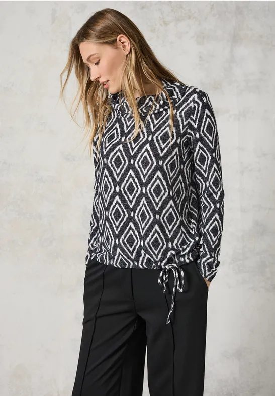 Flauschiges Shirt mit Print