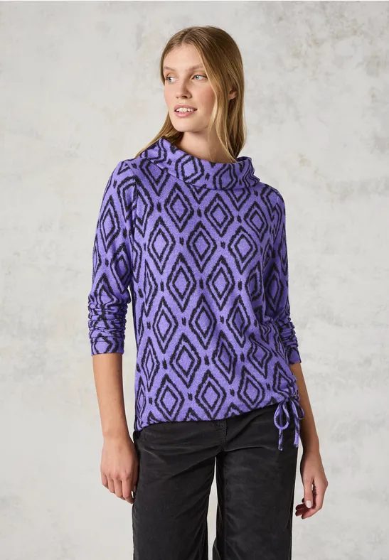 Flauschiges Shirt mit Print