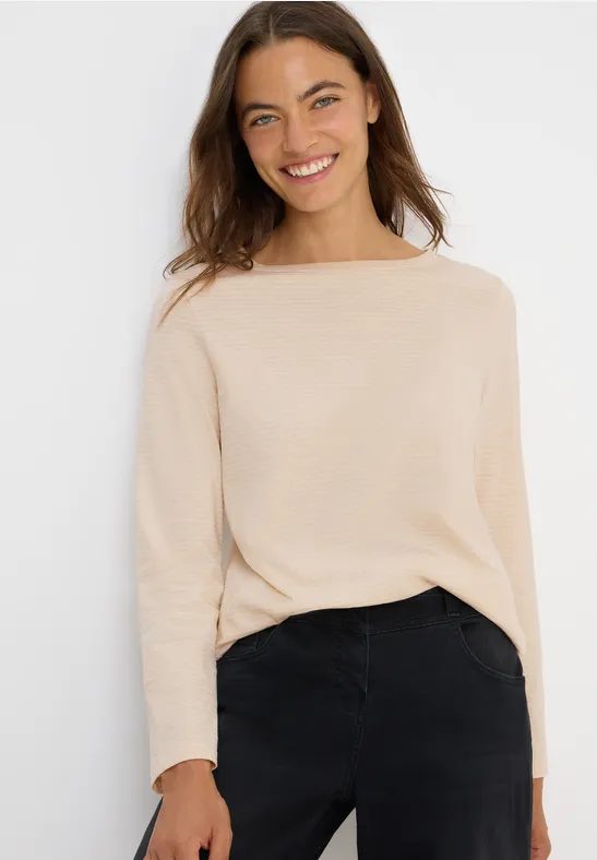 Shirt mit tonalen Streifen
