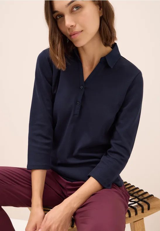 Poloshirt mit 3/4