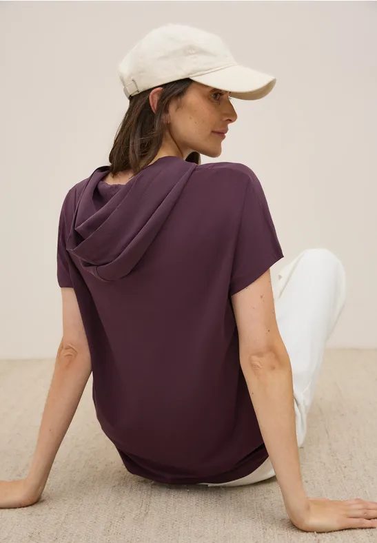 Materialmix Kapuzenshirt