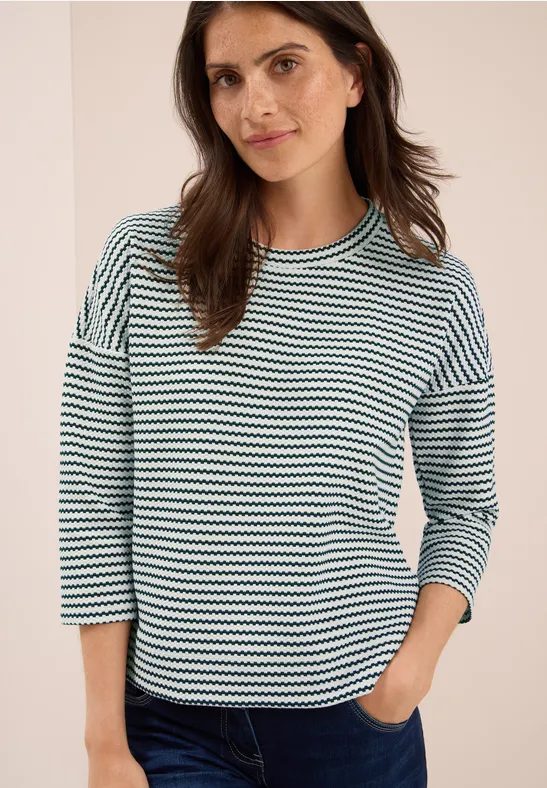 Gestreiftes Strukturshirt