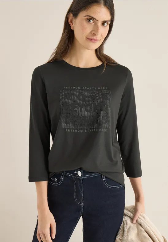 Shirt mit Schmucksteinen