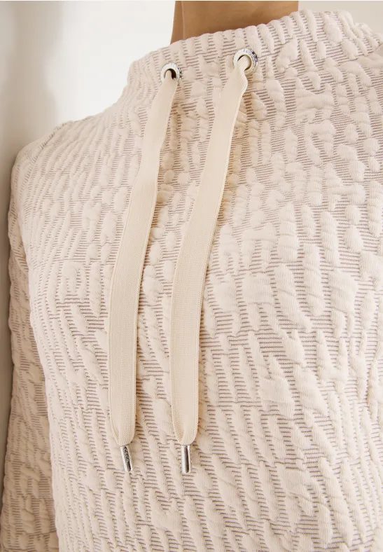 Jacquard Funnel Neck Shirt