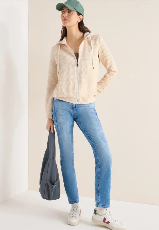 Kapuzenjacke mit Struktur
