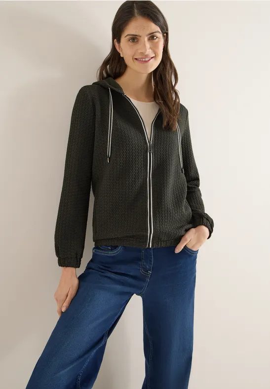 Kapuzenjacke mit Struktur