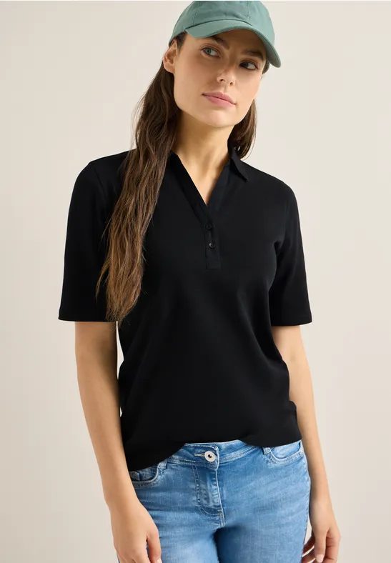 Basic Poloshirt mit Kurzarm
