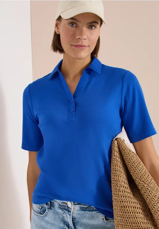 Basic Poloshirt mit Kurzarm