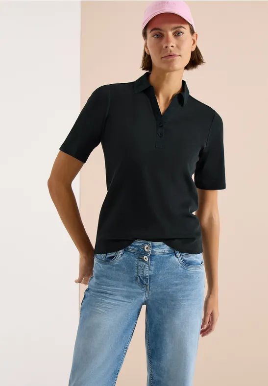 Basic Poloshirt mit Kurzarm