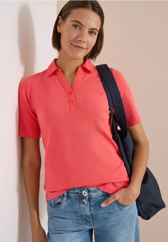 Basic Poloshirt mit Kurzarm