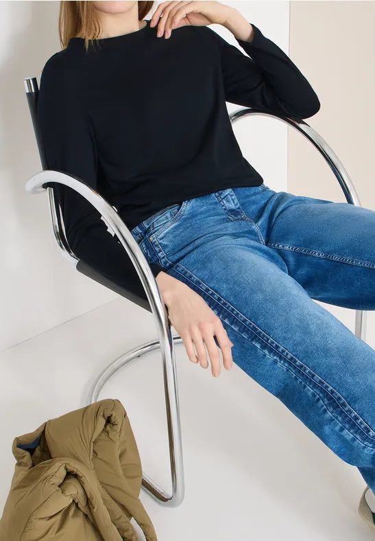 Shirt in Unifarbe