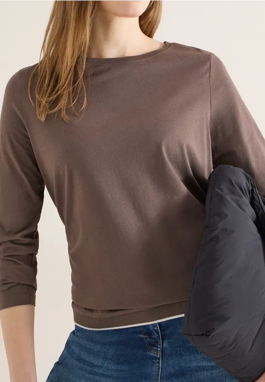 Shirt in Unifarbe