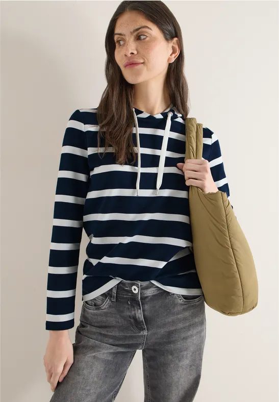 Gestreiftes Hoodieshirt