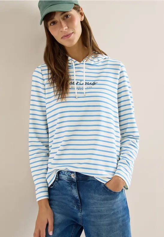 Gestreiftes Hoodie Shirt