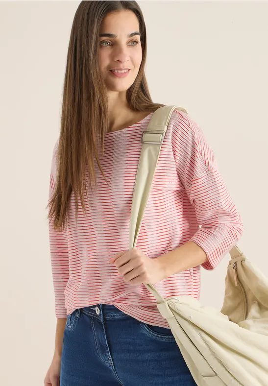Gestreiftes Strukturshirt