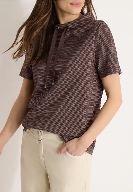 Shirt mit Funnel Neck im Two
