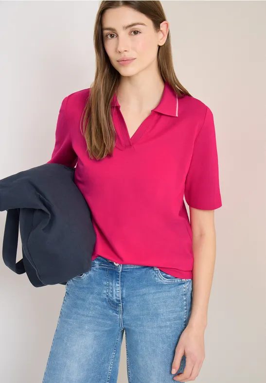 Kurzarm Poloshirt aus Piqué Ware