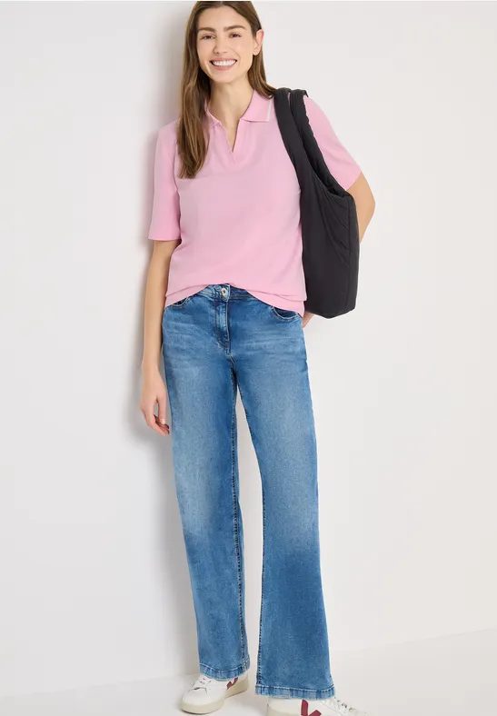 Kurzarm Poloshirt aus Piqué Ware