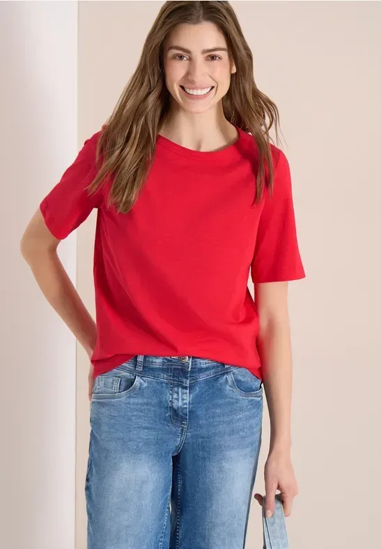 Cecil Kurzarmshirt aus weicher Baumwolle