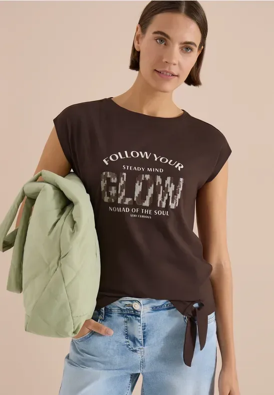 Dropped Shoulder Shirt mit Knotendetail