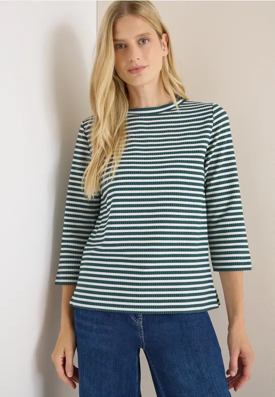 Gestreiftes Strukturshirt
