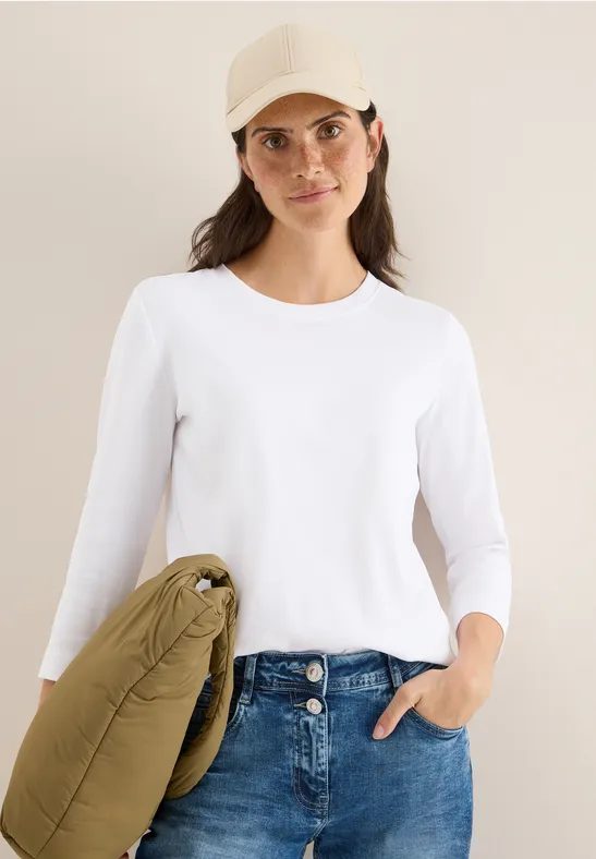 Shirt mit Rippstruktur