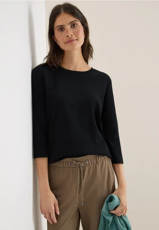 Shirt mit Rippstruktur