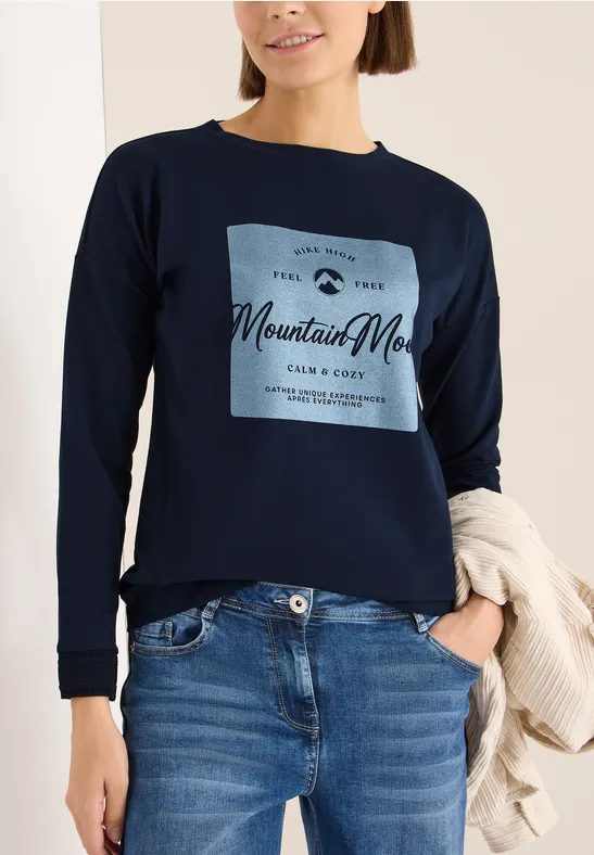 Shirt mit Satin Print