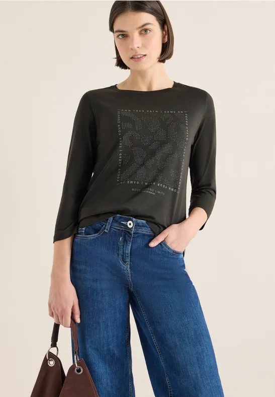 Shirt mit Schmucksteinen