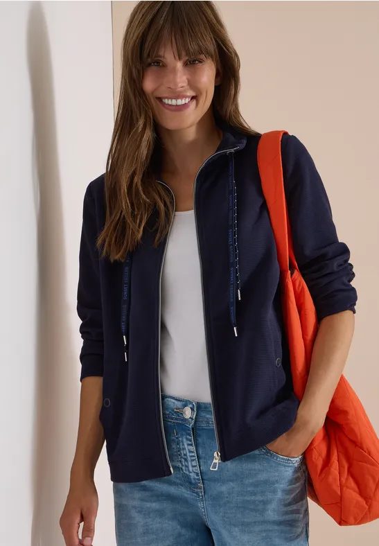 Langarm Jacke mit Ottoman Struktur