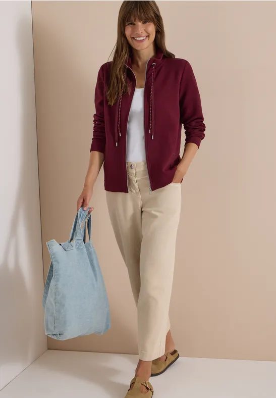 Langarm Jacke mit Ottoman Struktur