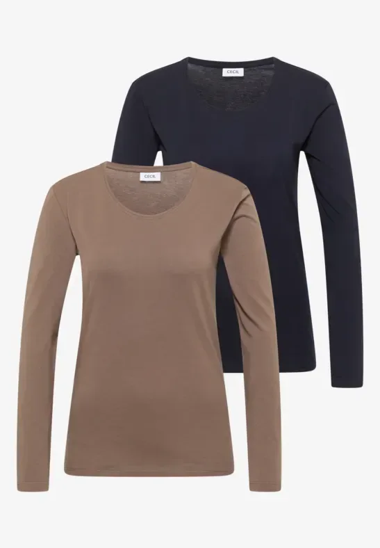 Basic Shirt mit Rundhals im 2er-Pack
