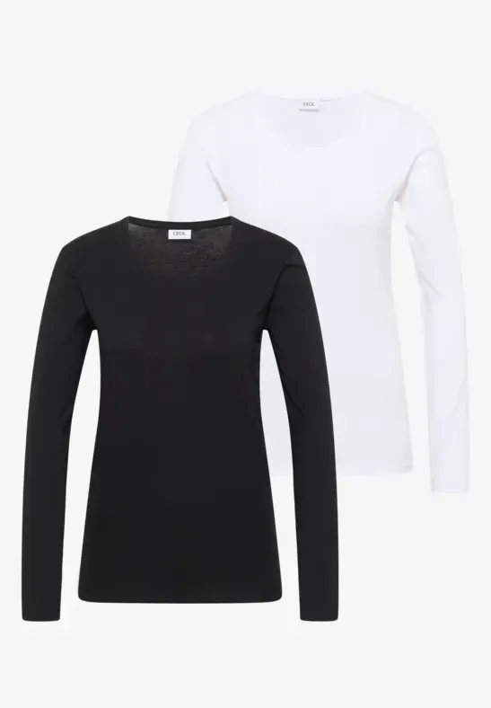 Basic Shirt mit Rundhals im 2er-Pack