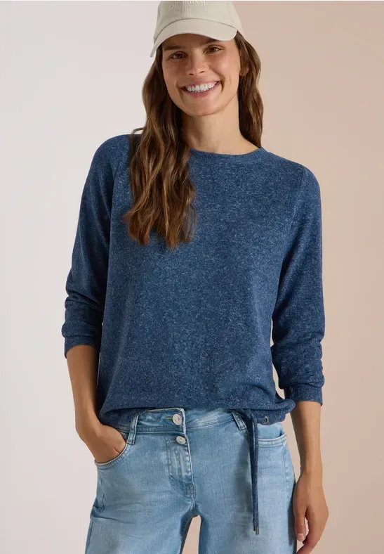 Langarm Shirt mit Boat Neck und Tunnelzug