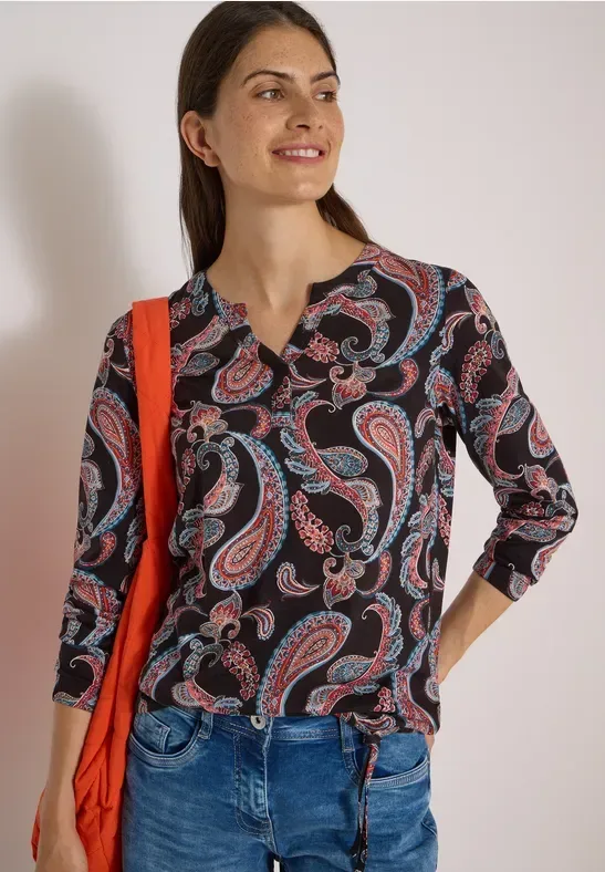 Langarm Shirt im Tunika-Look