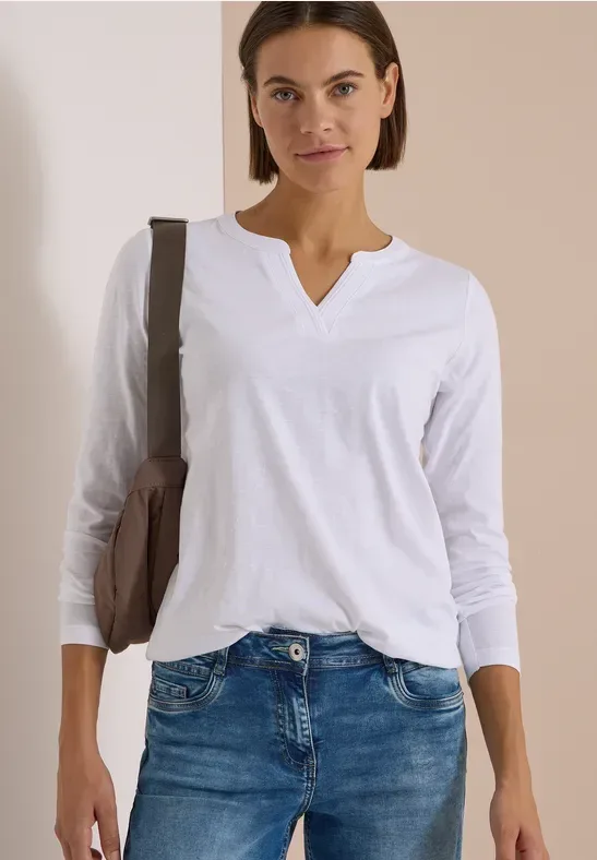Langarm Shirt im Tunika-Look