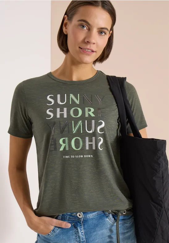 Kurzarm Shirt in Ausbrenner