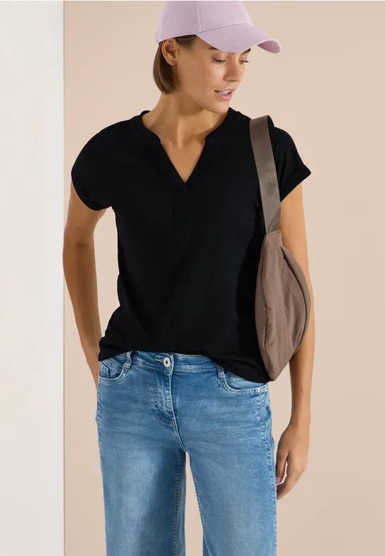 Kurzarm Shirt im Tunika