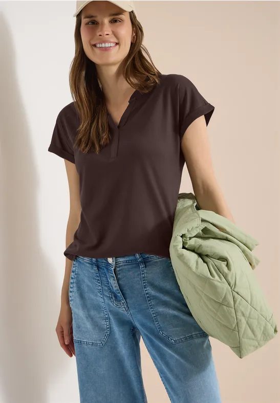 Kurzarm Shirt im Tunika