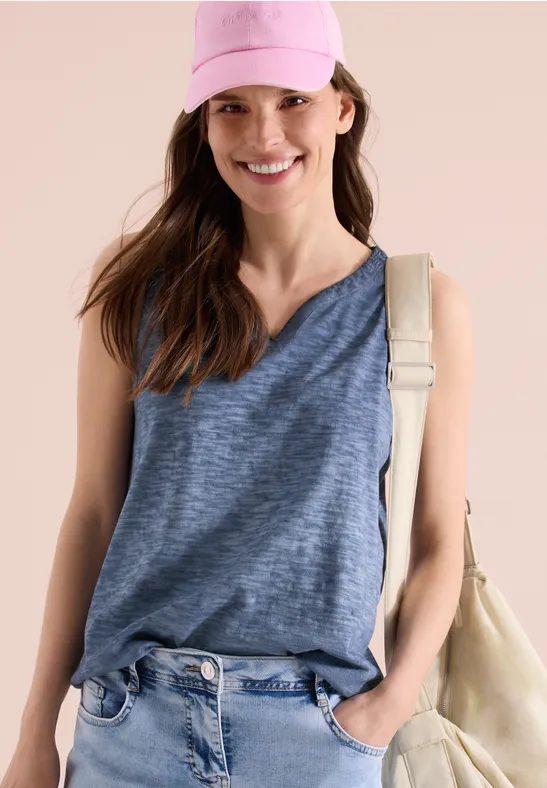 Top aus Jersey im Garment Dye Look