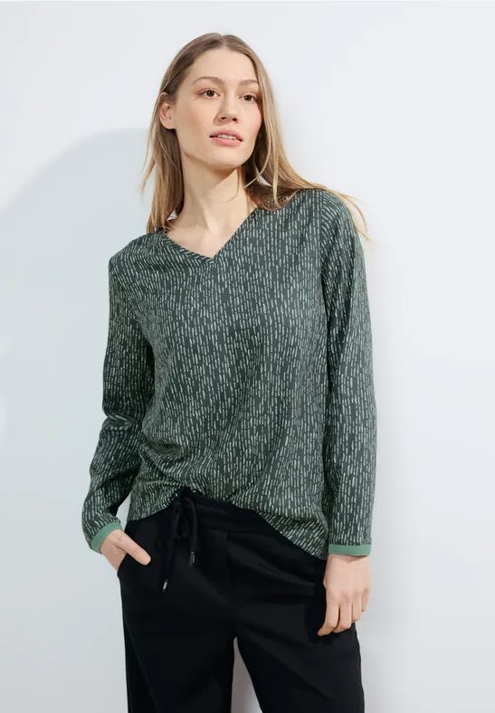 Bluse mit Minimalprint