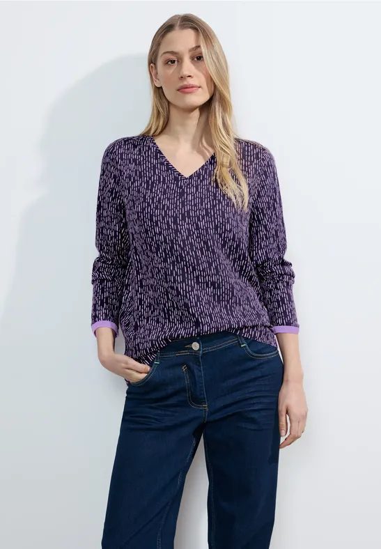 Bluse mit Minimalprint