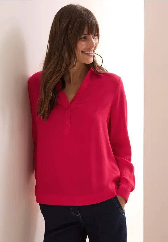 Bluse in Unifarbe