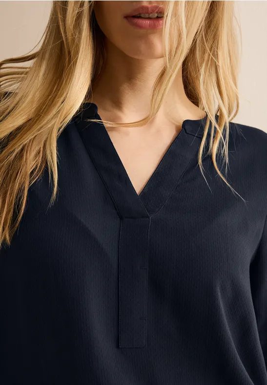 Bluse in Unifarbe
