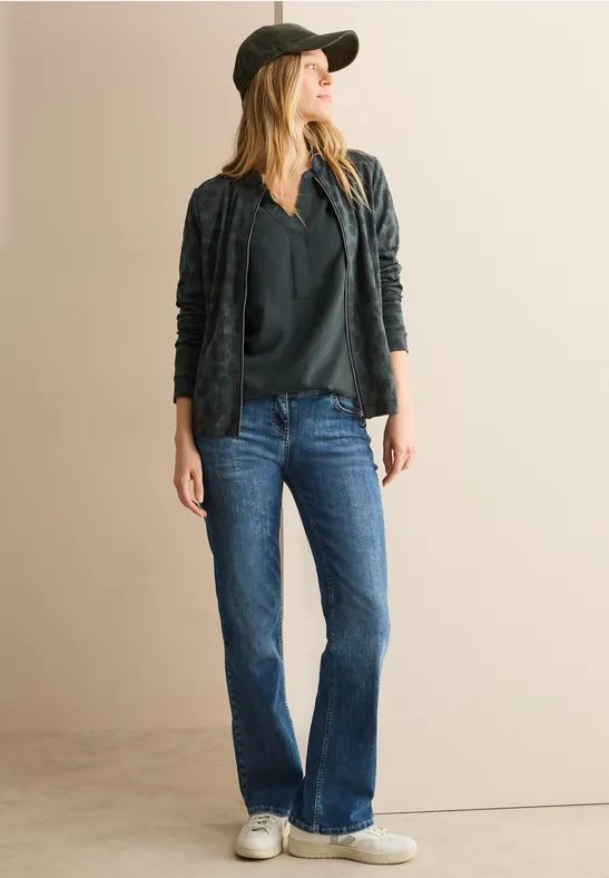 Bluse in Unifarbe