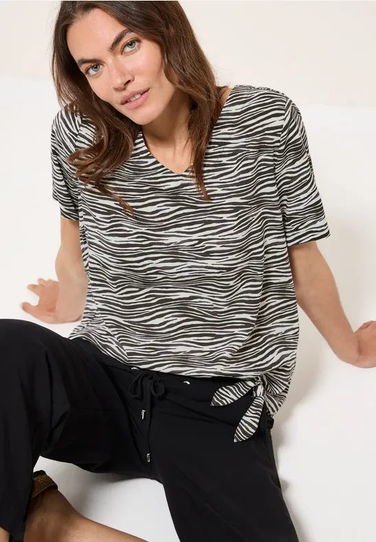Blusenshirt mit Zebra Print